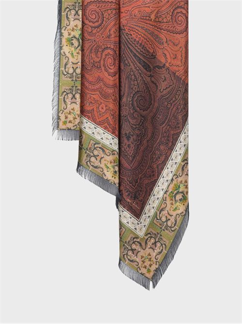 Pure silk scarf shawl with paisley motif PIERRE-LOUIS MASCIA | 135X195S4518881
